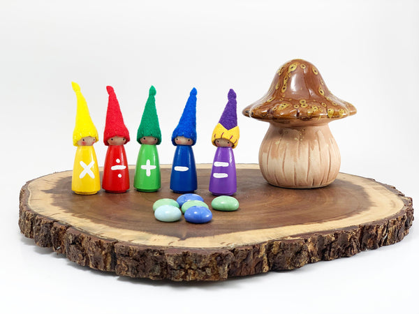 Waldorf Inspired Math Gnome Peg Dolls