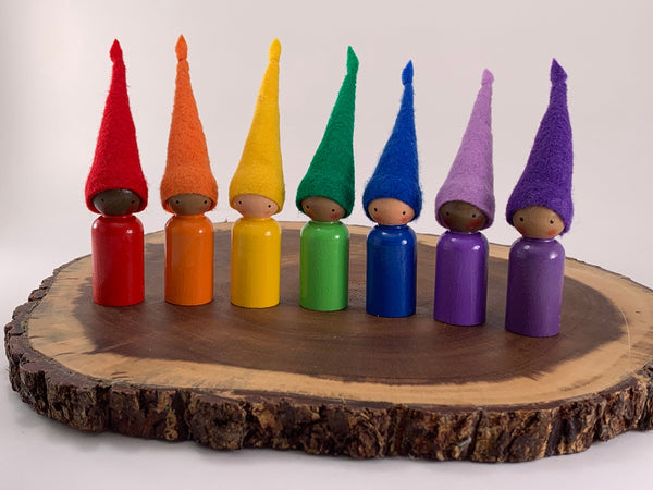 Waldorf and Montessori Inspired Multi-Cultural Rainbow Gnomes