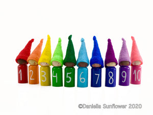 Waldorf/Montessori Inspired Rainbow Gnomes