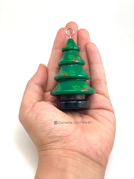 Handmade Christmas Wooden Ornaments/Peg Dolls - Waldorf/Montessori Inspired